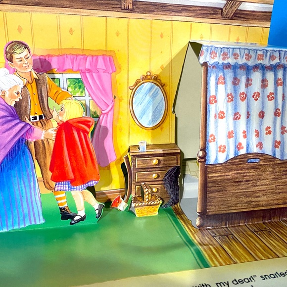 LITTLE RED RIDIND HOOD VTG 1999 PoP-UP HARDCOVER BOOK BY GRANDREAMS LIMITED - Picture 6 of 15